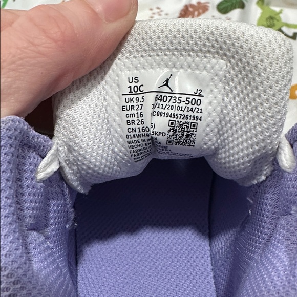 Nike Jordans - Kids Purple and Blue Sneakers - Picture 6 of 6